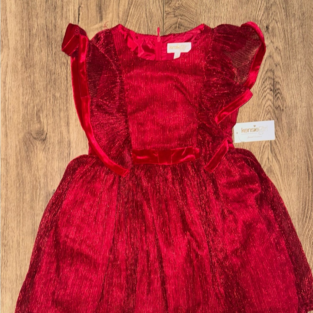 Kensie Girl Red Shimmer Special Occasion Dress- size 7 - NWT